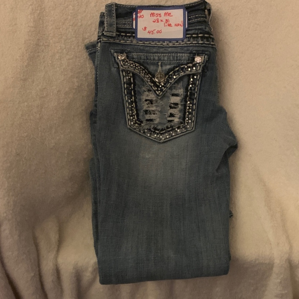 Rock Revival Distressed Blue Boot Cut Jeans